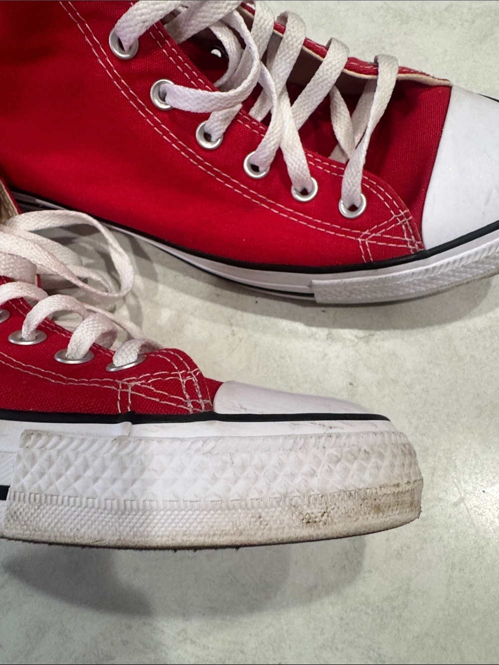 Converse Red High-Top Chuck Taylor Sneakers - Picture 3 of 8
